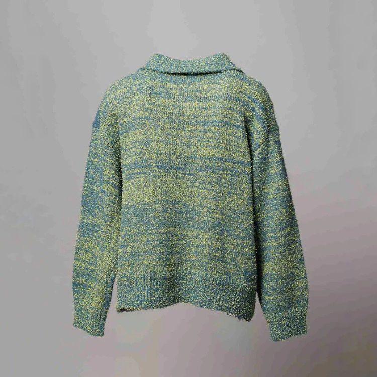 【残り一点】Mix Color Fancy Yarn Prime-Over Skipper Knit Pullover