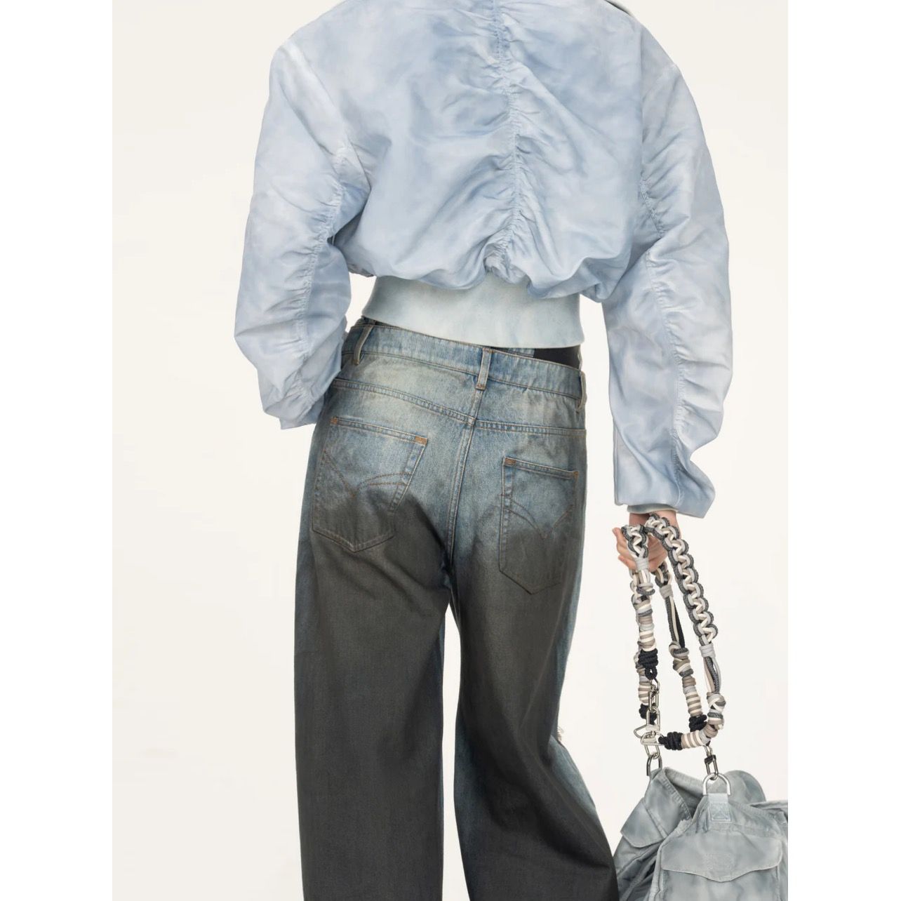 【残り一点】Double Waist Gradient Indigo Denim Trousers