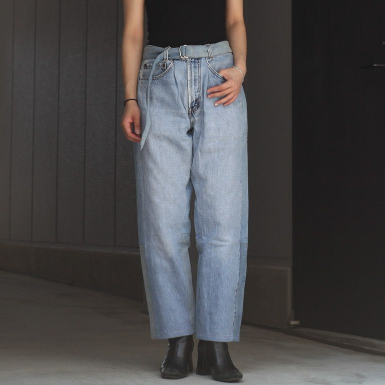 SEEALL - 【残り一点】Reconstructed Belted Baggy Denim_3(L