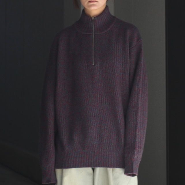 【残り一点】Wool Kanoko Half Zip P/O
