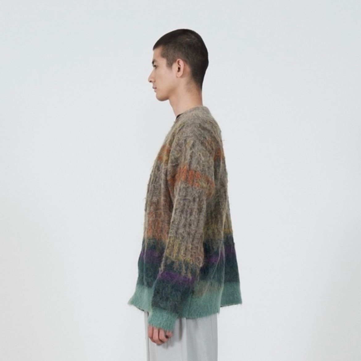 【残りわずか】Tree Jaquard Mohair Buttoned Cardigan