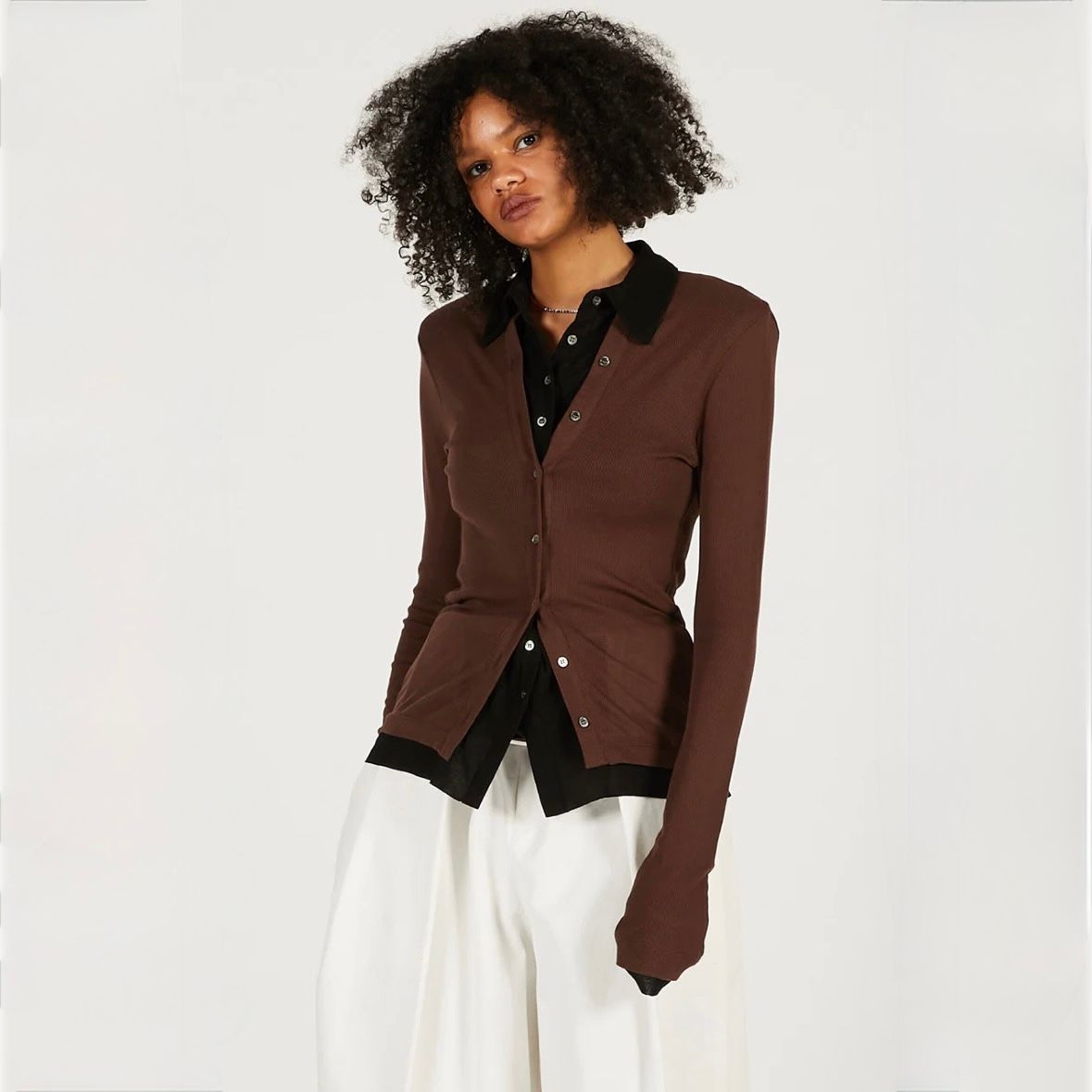 【残り一点】ダブルフロントジャージーシャツ