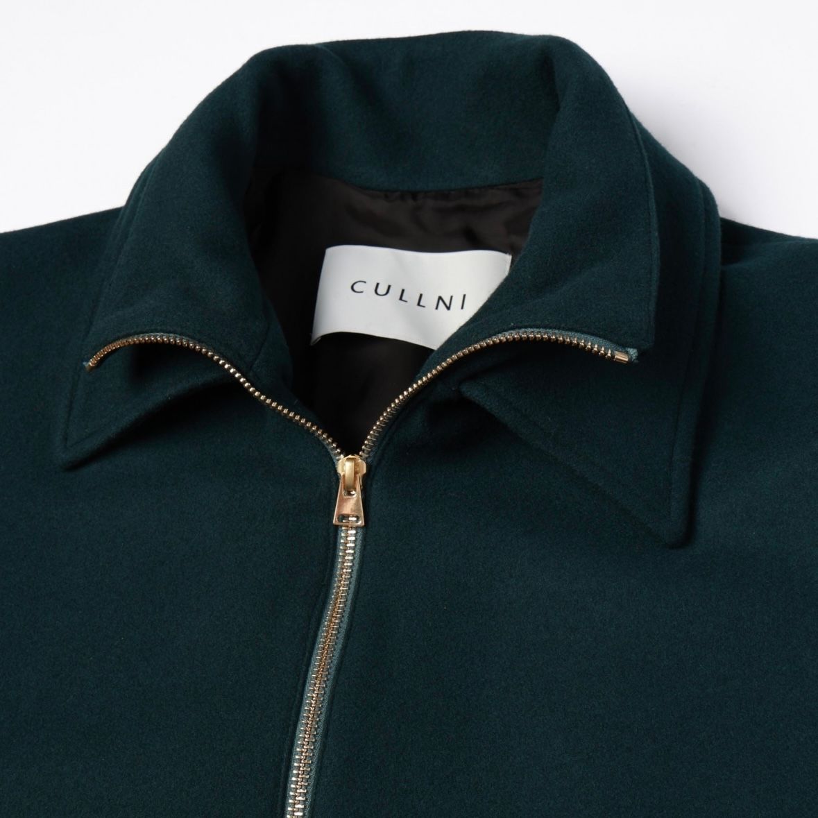 【残り一点】Lamb Wool Melton Double Collar Zip Up Jacket