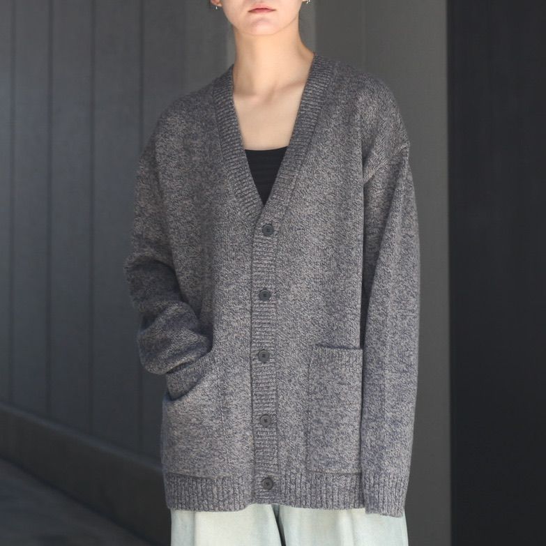 ATON - 【残り一点】Wool Mouline Oversized Cardigan | ACRMTSM 