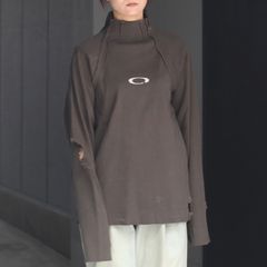 【残り一点】High Neck Cotton Logo Knit with Damaged(HIGH GAUGE RIB KNIT)