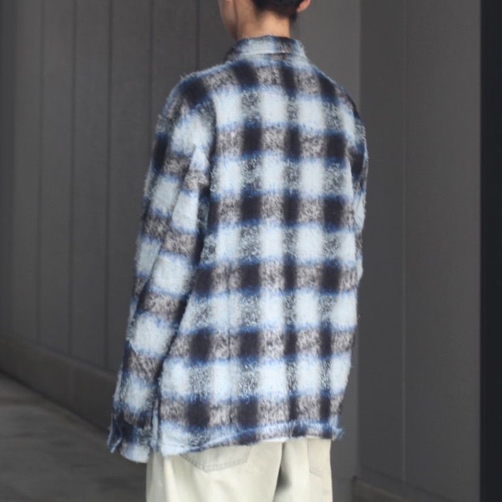 【残り一点】Shaggy Ombre Open Collar Shirt(DRUNK)