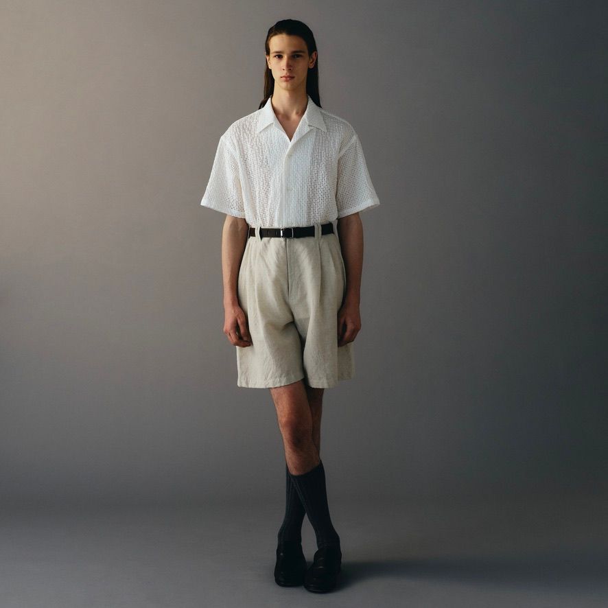 【残り一点】Embroidery Open Collar Shirt