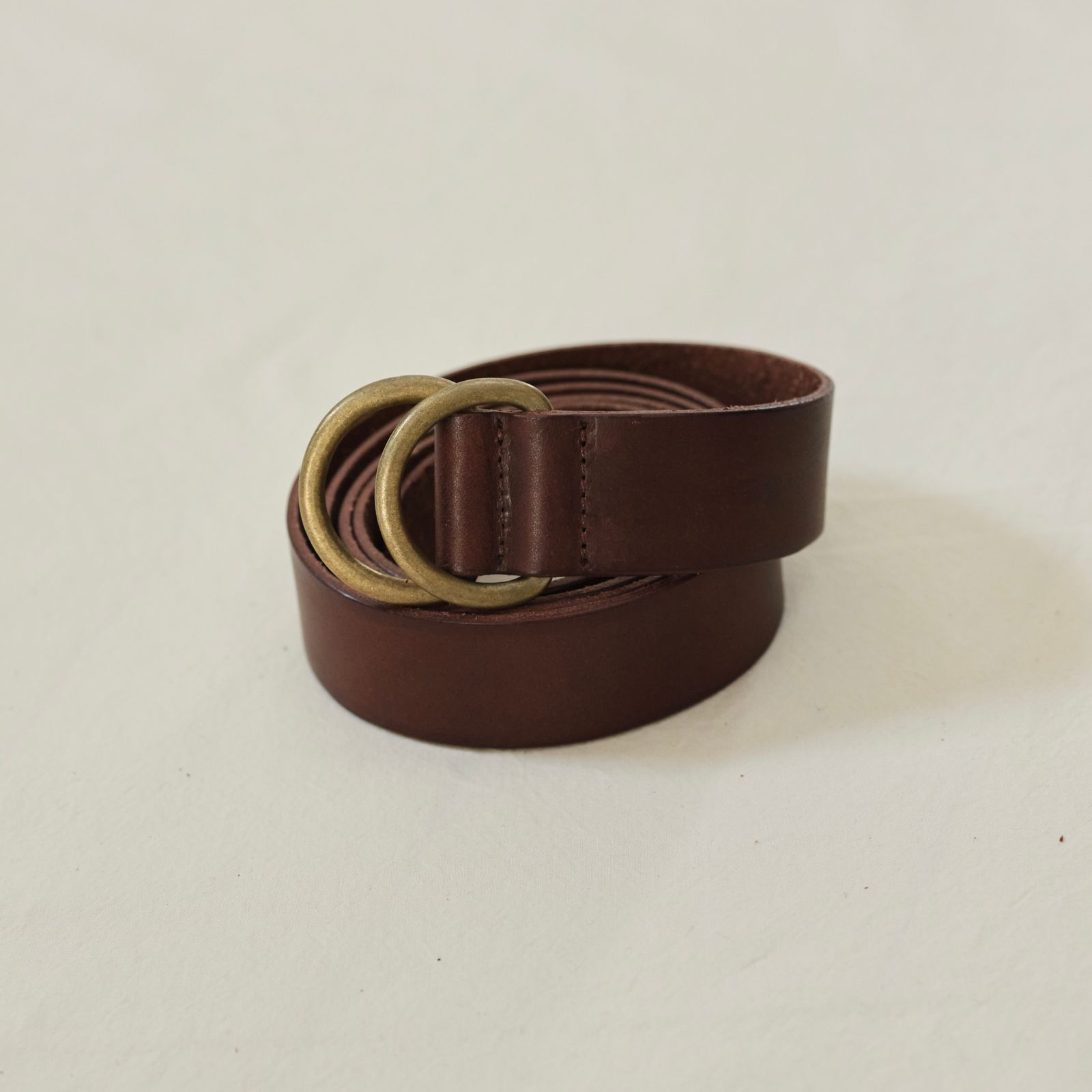【再販売通知受付可能】Ring Belt Wide(BROWN×GOLD)
