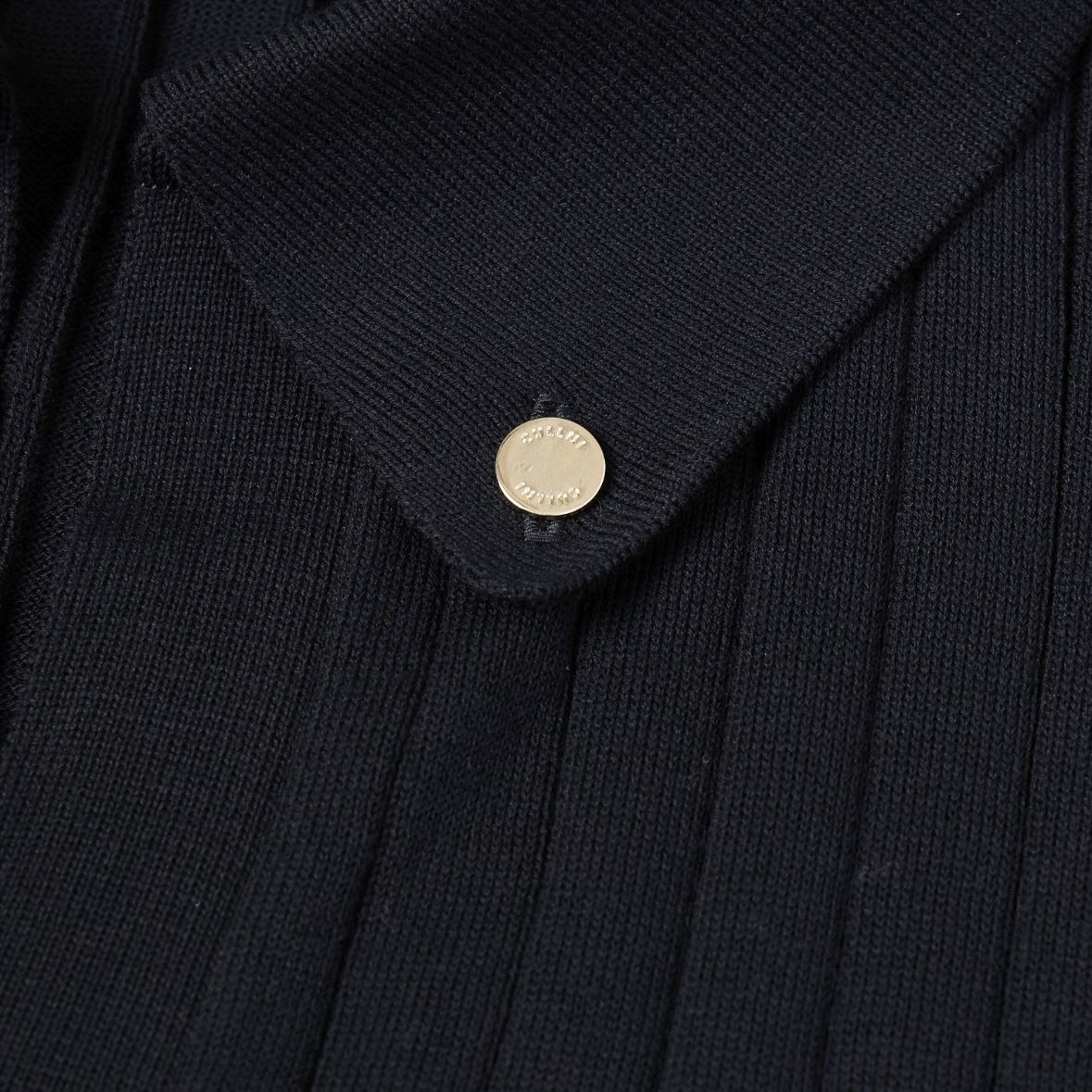 【残り一点】Wide Rib Skipper Collar Short Sleeve Knit