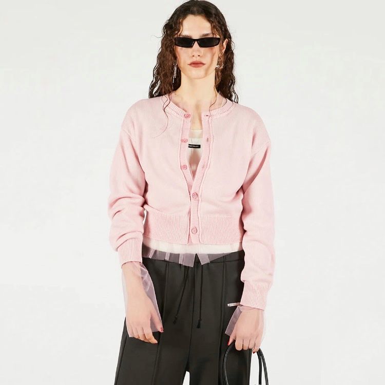 【残り一点】Reversible Tulle Knit Cardigan