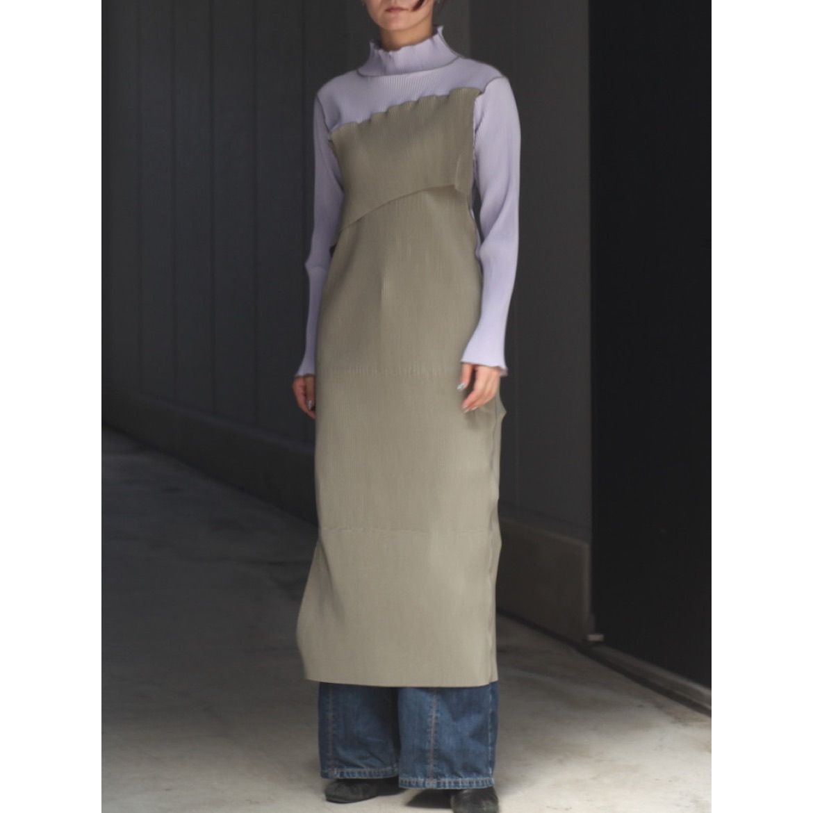 さわ kotohayokozawa - 【残り一点】Spiral Wave Long Sleeve Dress