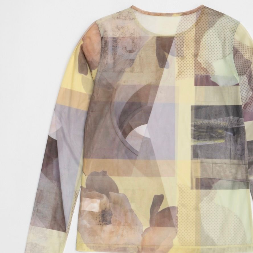 【残り一点】フォトコラージュメッシュトップス