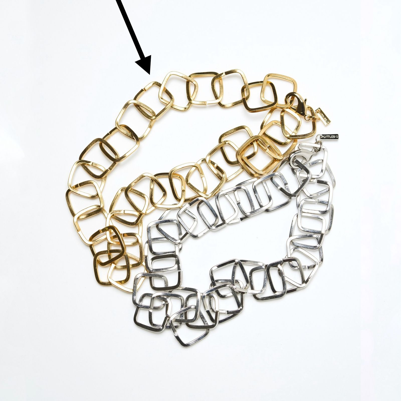 【残り一点】Square Chain Necklace(GOLD)