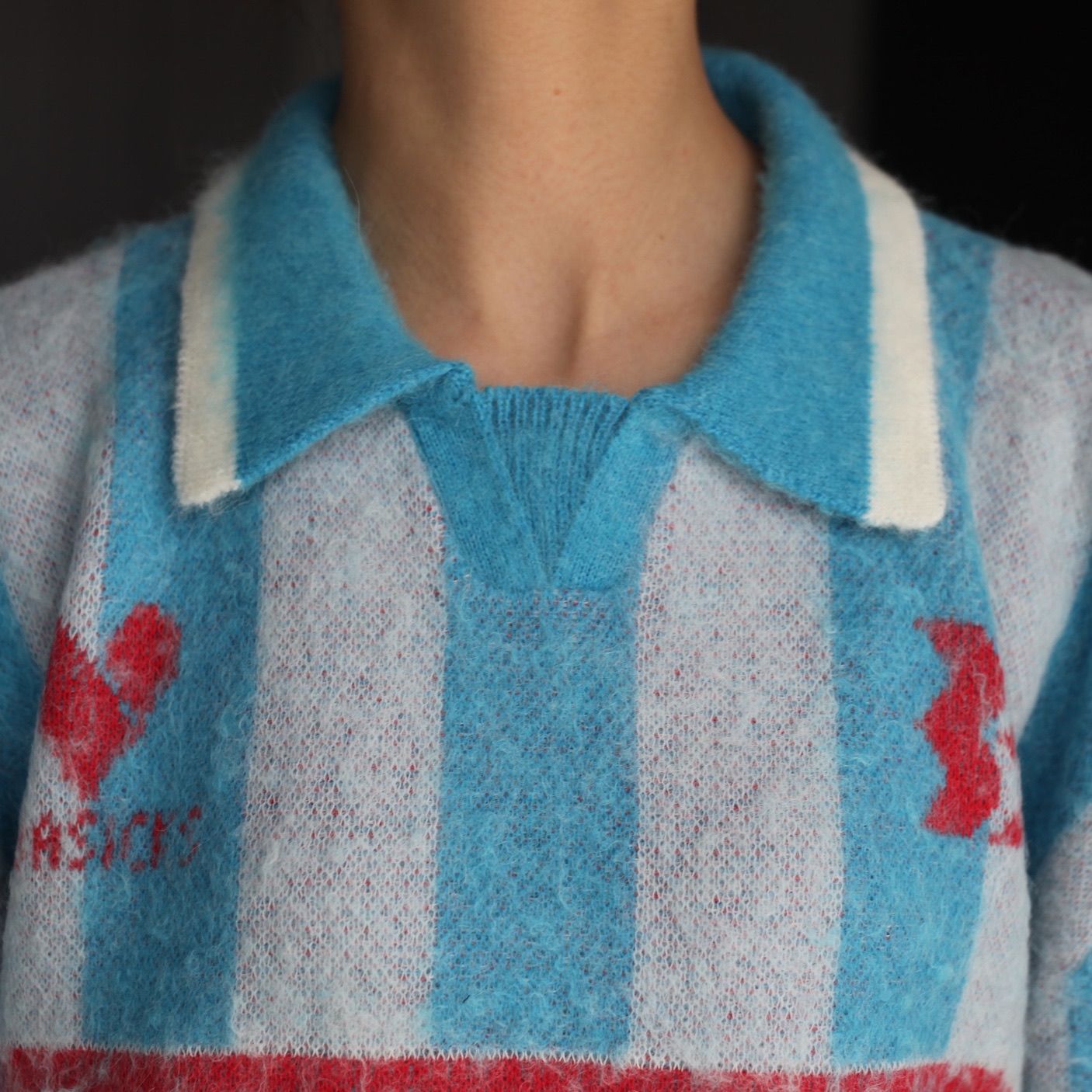 【残り一点】2way Football Stripe Knit