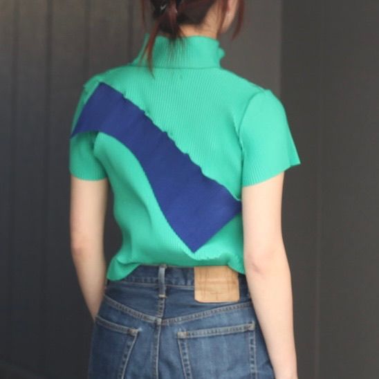 【残り一点】Todo Wave Tiny Top Short Sleeve Highneck