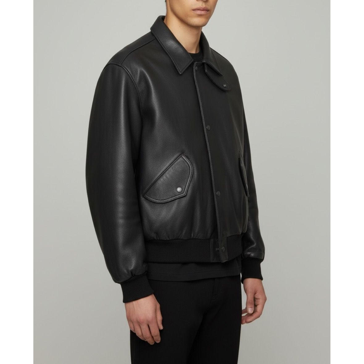 【残りわずか】Lamb Leather Bomber Jacket
