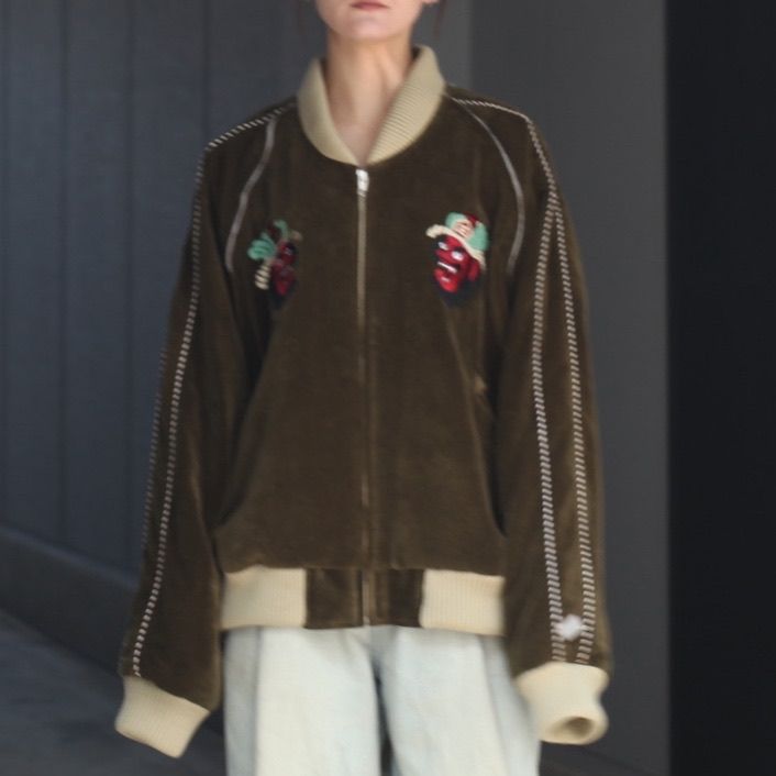 【残り一点】Velveteen Yama King Embroidered Souvenir JKT