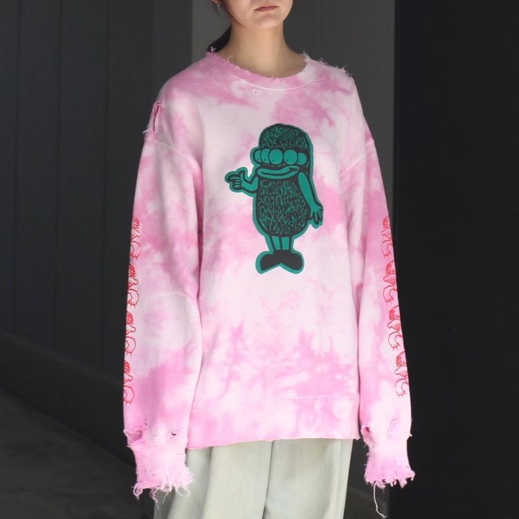 24aw TEPPEI FURUYAMA　忍　フーディ　ダメージ加工　ピンク TEPPEI FURUYAMA - テッペイフルヤマ | 正規通販 ACRMTSM