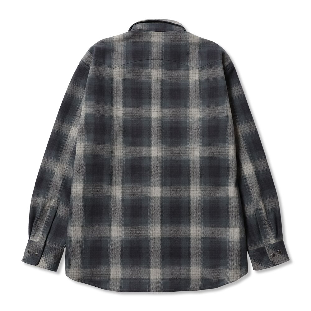 【残り一点】Ombre Check Western L/S SH