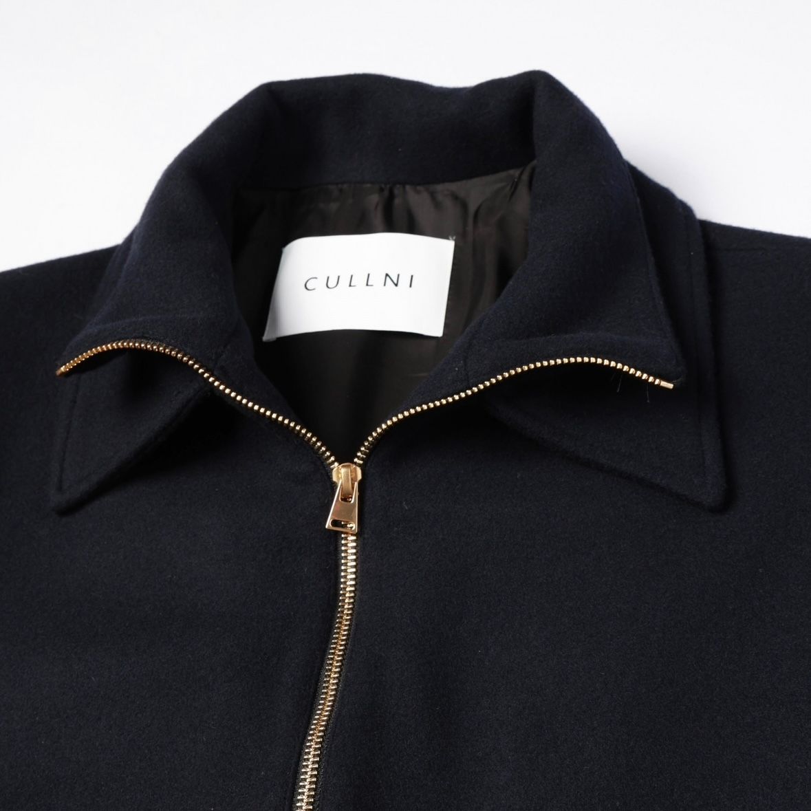 【残り一点】Lamb Wool Melton Double Collar Zip Up Jacket