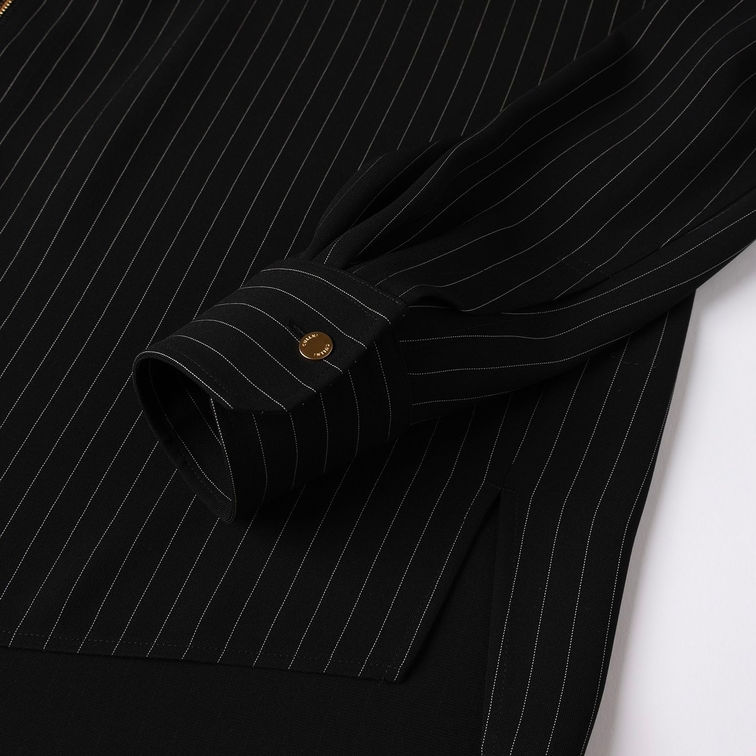 【残り一点】Stripe Double Cloth Zip Up Shirt