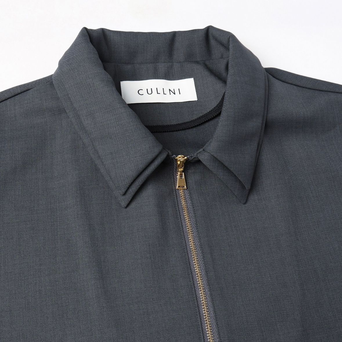 【残り一点】Dry Gabardine Layered Collar Half Zip Shirt