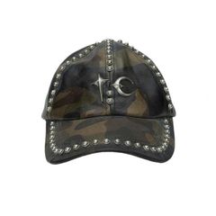 【残り一点】Studded Camo Leather Cap