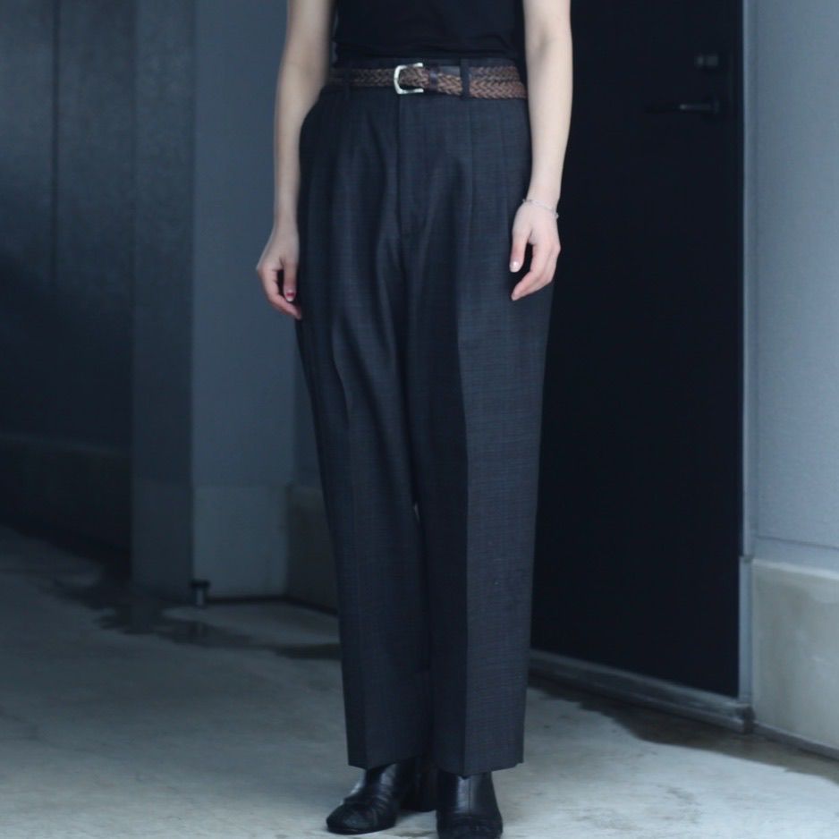カタログギフトも！ stein Mサイズ BLACK Trousers Tapered Wide - セットアップ - labelians.fr