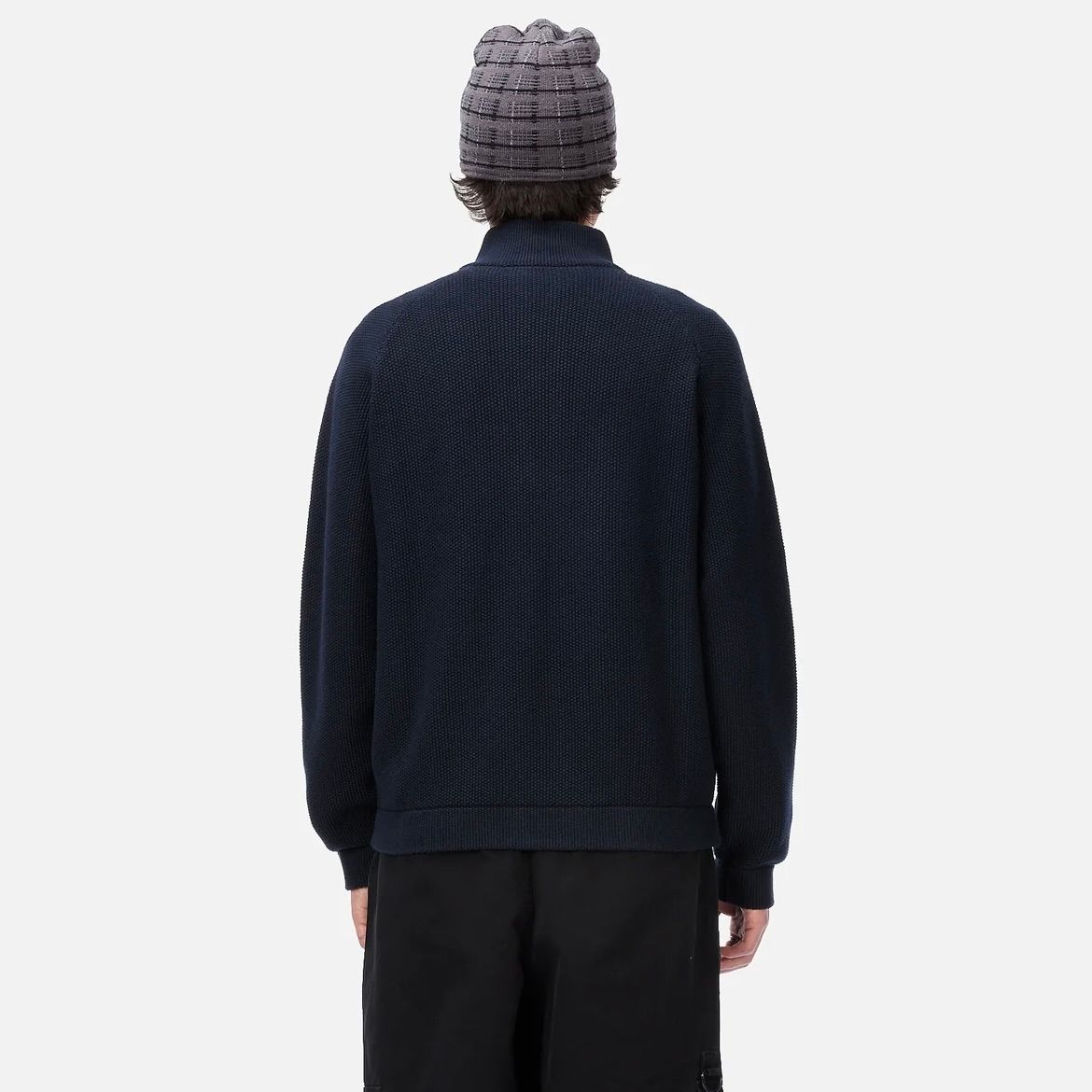 【残り一点】Knitted Pique Zip Sweater