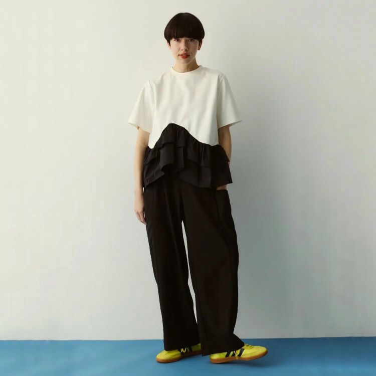 【残り一点】Frill Hem Ponte Tops