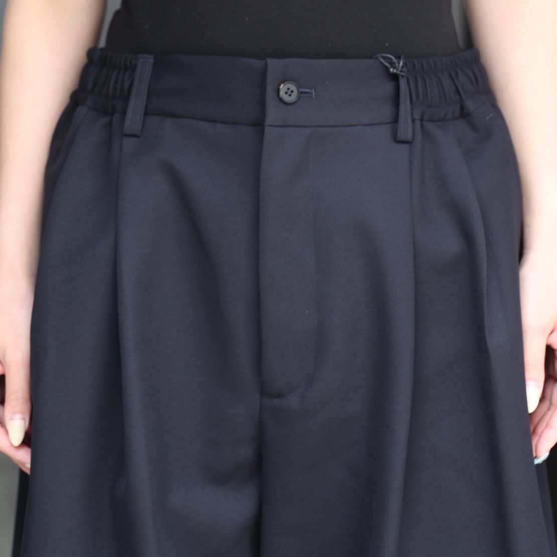 【残り一点】Wool Kersey Wide Easy Short Trousers