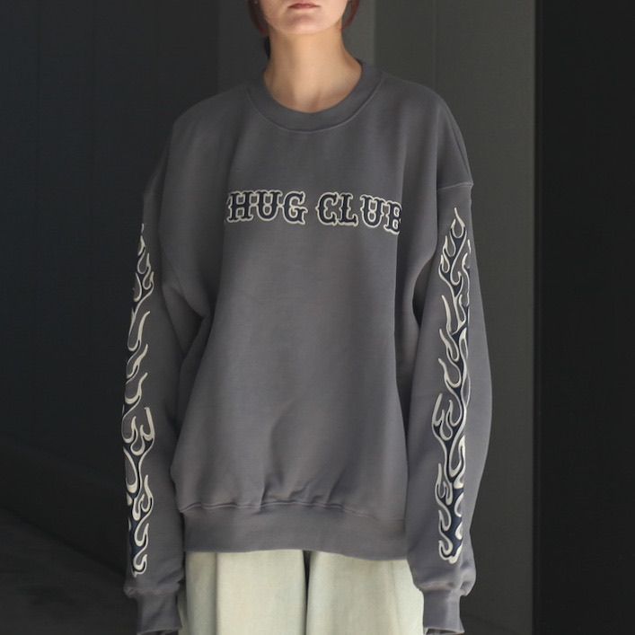 【残り一点】Leather Flame Sweatshirt