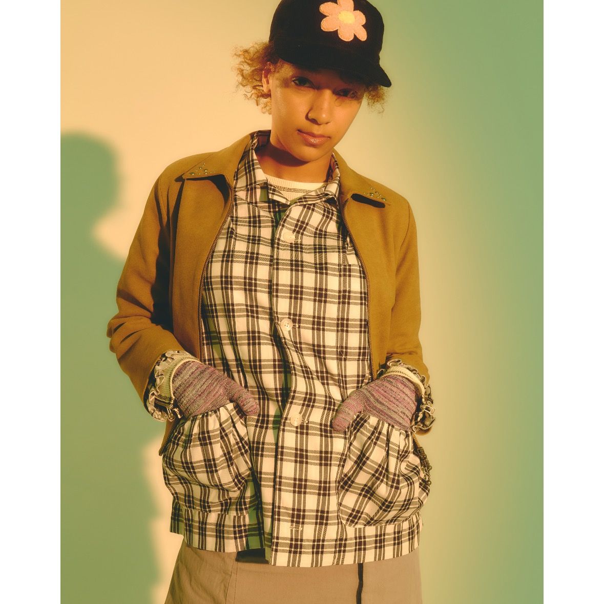 【残りわずか】Flower Chenill Corduroy Cap