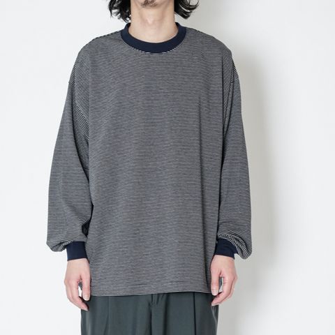 【残り一点】Mercerization Border Wide L/S Tee