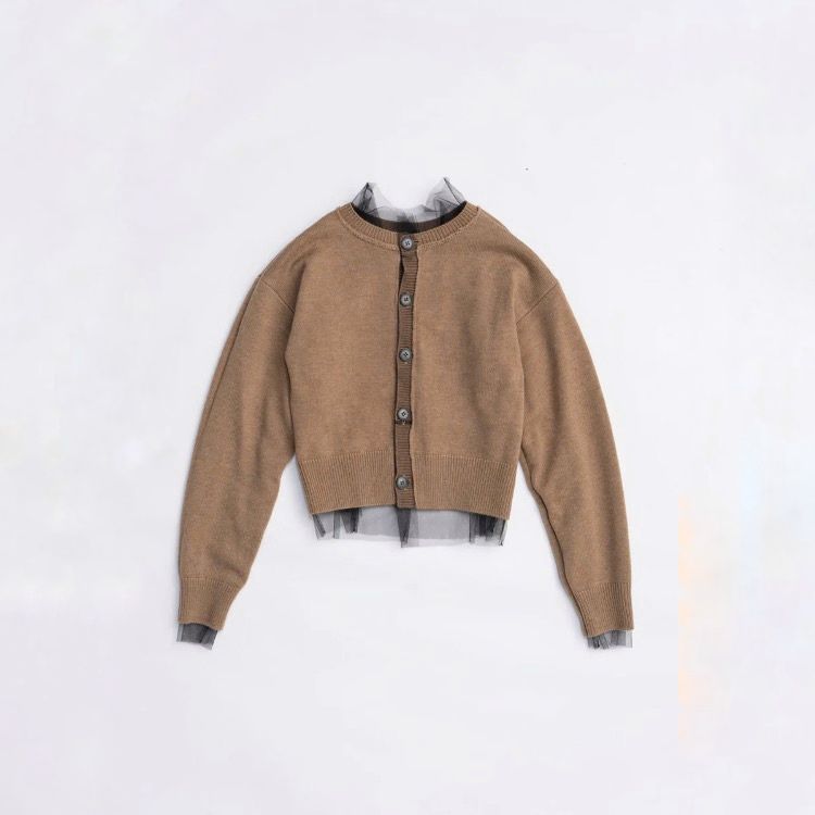 【残り一点】Reversible Tulle Knit Cardigan