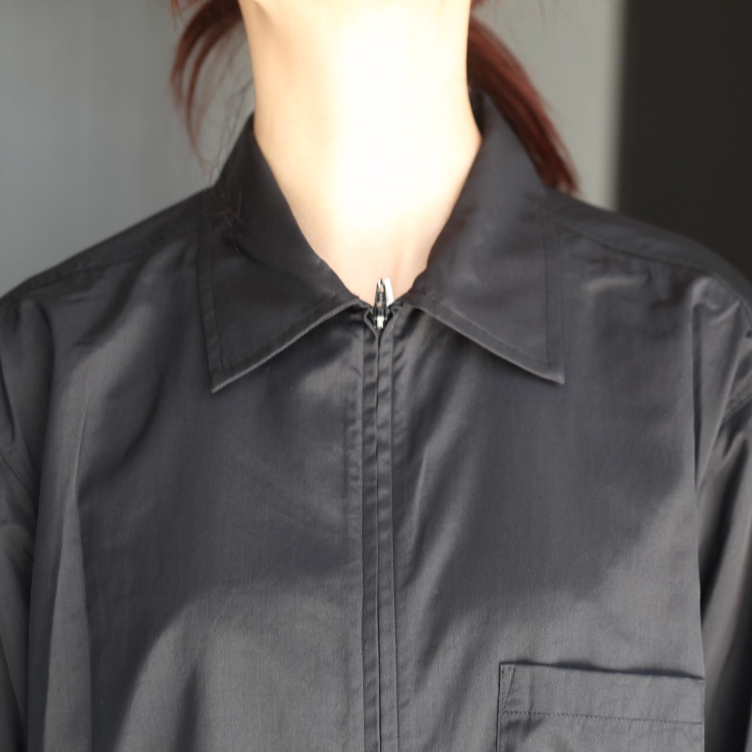 【残り一点】Silk Nylon Zip Shirt
