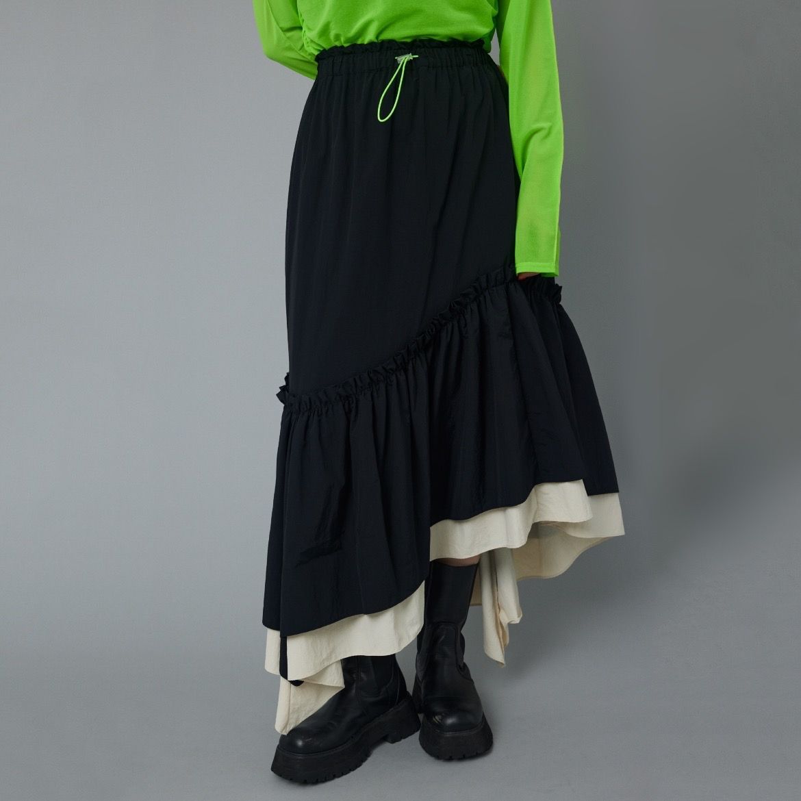 HeRIN.CYE - 【残り一点】Asymmetry Gather Skirt | ACRMTSM ONLINE STORE