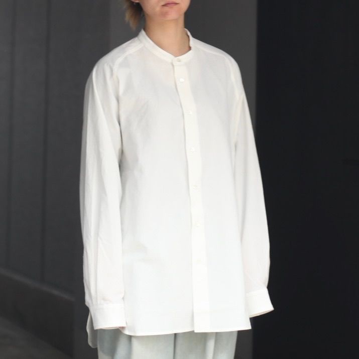 【残り一点】Raglan Stand Collar Shirt_C