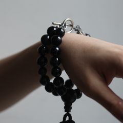 【残りわずか】Double Juzu Bracelet(LIGHT BLACK)