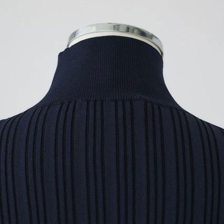 【残り一点】Open Collar Rib Knit Tops