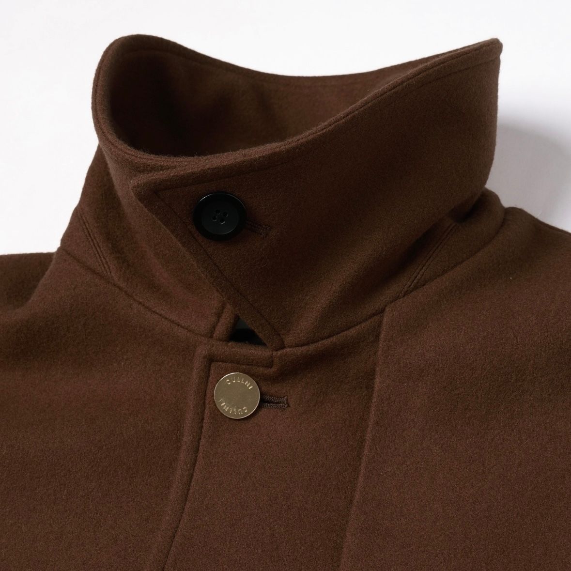 【残り一点】Lamb Wool Melton Layered Long Coat
