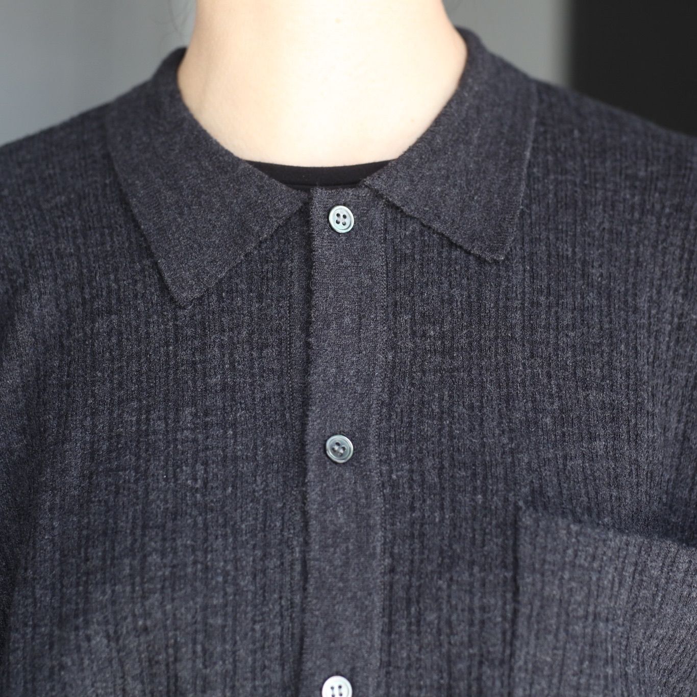 【残りわずか】Crepe Knit Shirt