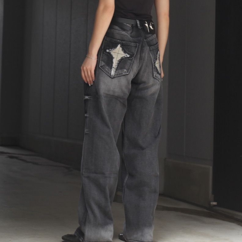 【残り一点】TC Bone Leather Denim Pants