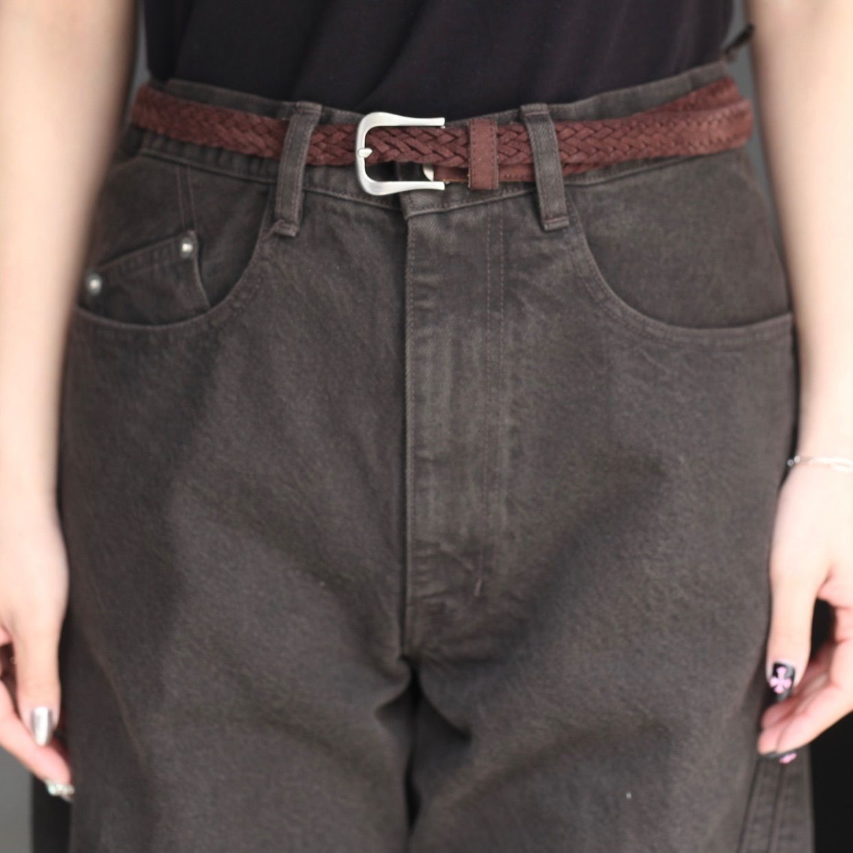 【残りわずか】3D Twisted Wide Leg Jeans