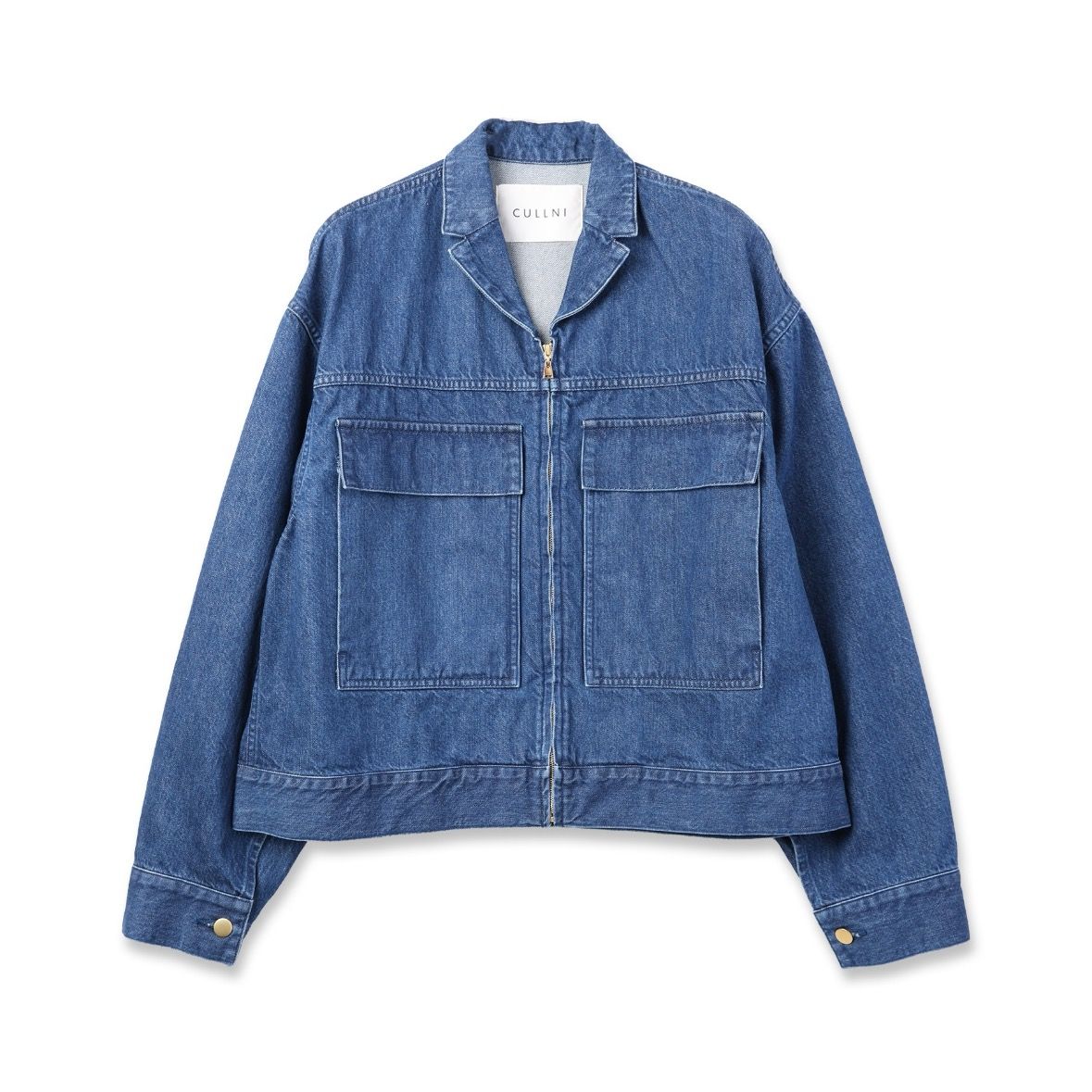 CULLNI - 【残り一点】Front Zip Mini Tailored Denim Blouson