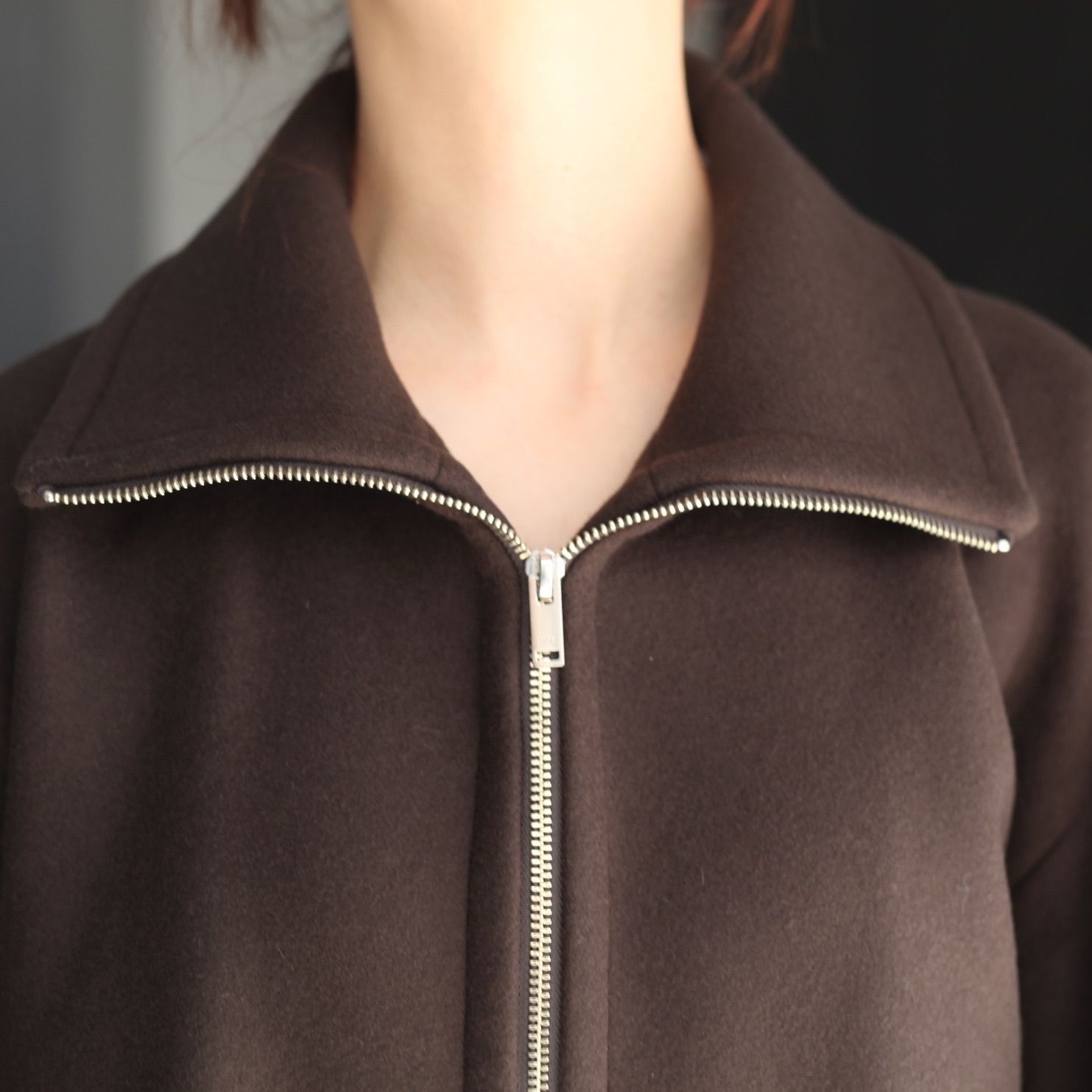 【残り一点】Melton Stand Collar Zip Blouson