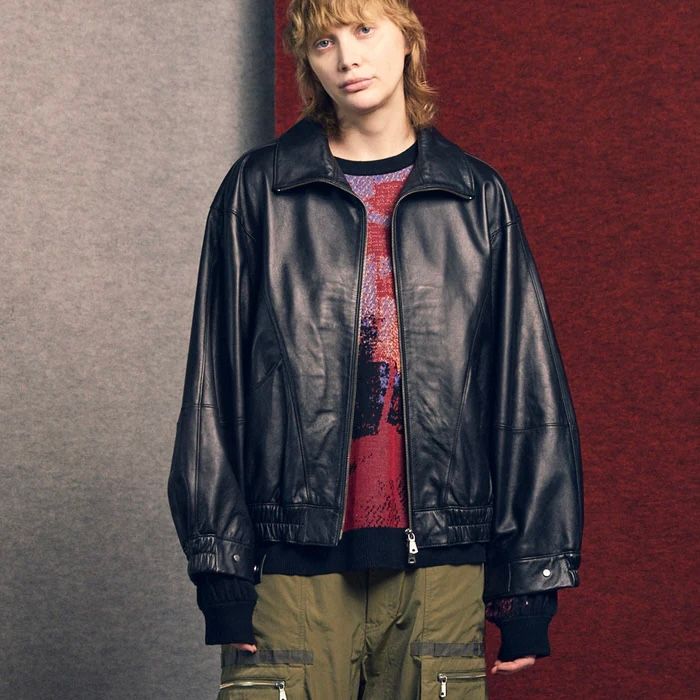 【残り一点】Sheep Leather Stand Collar Blouson