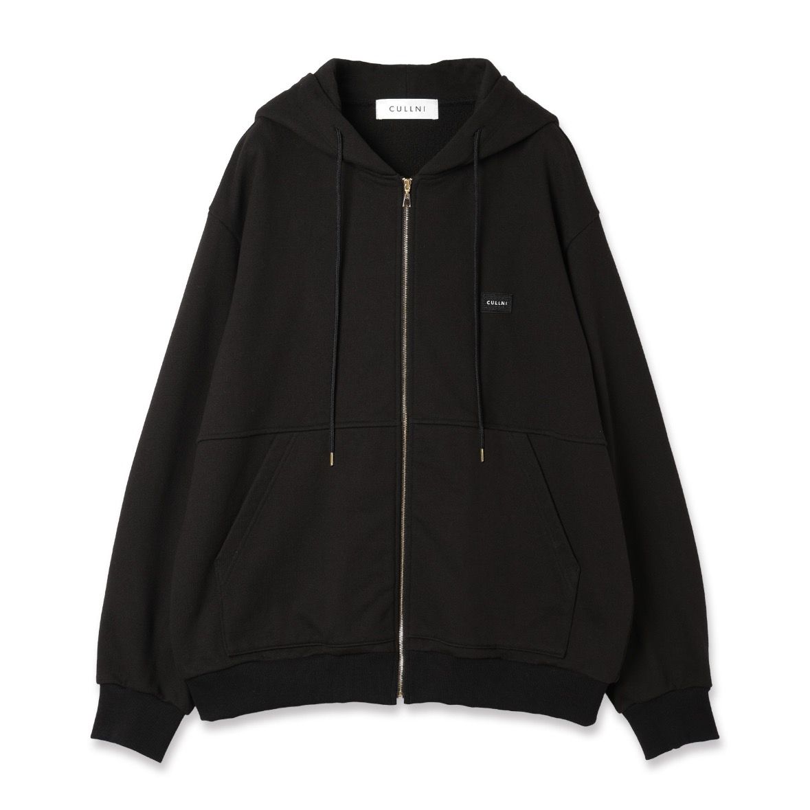 【残り一点】French Terry Embroidery Patch Zip Up Hoodie
