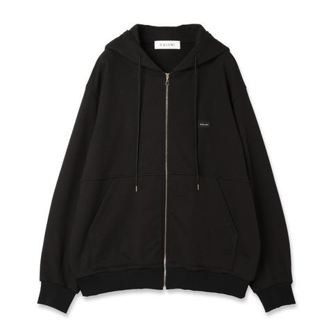 【残り一点】French Terry Embroidery Patch Zip Up Hoodie