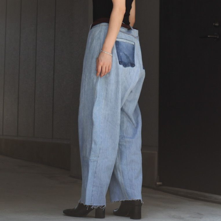 【残り一点】Reconstructed Super Baggy Slacks Denim_2(M)